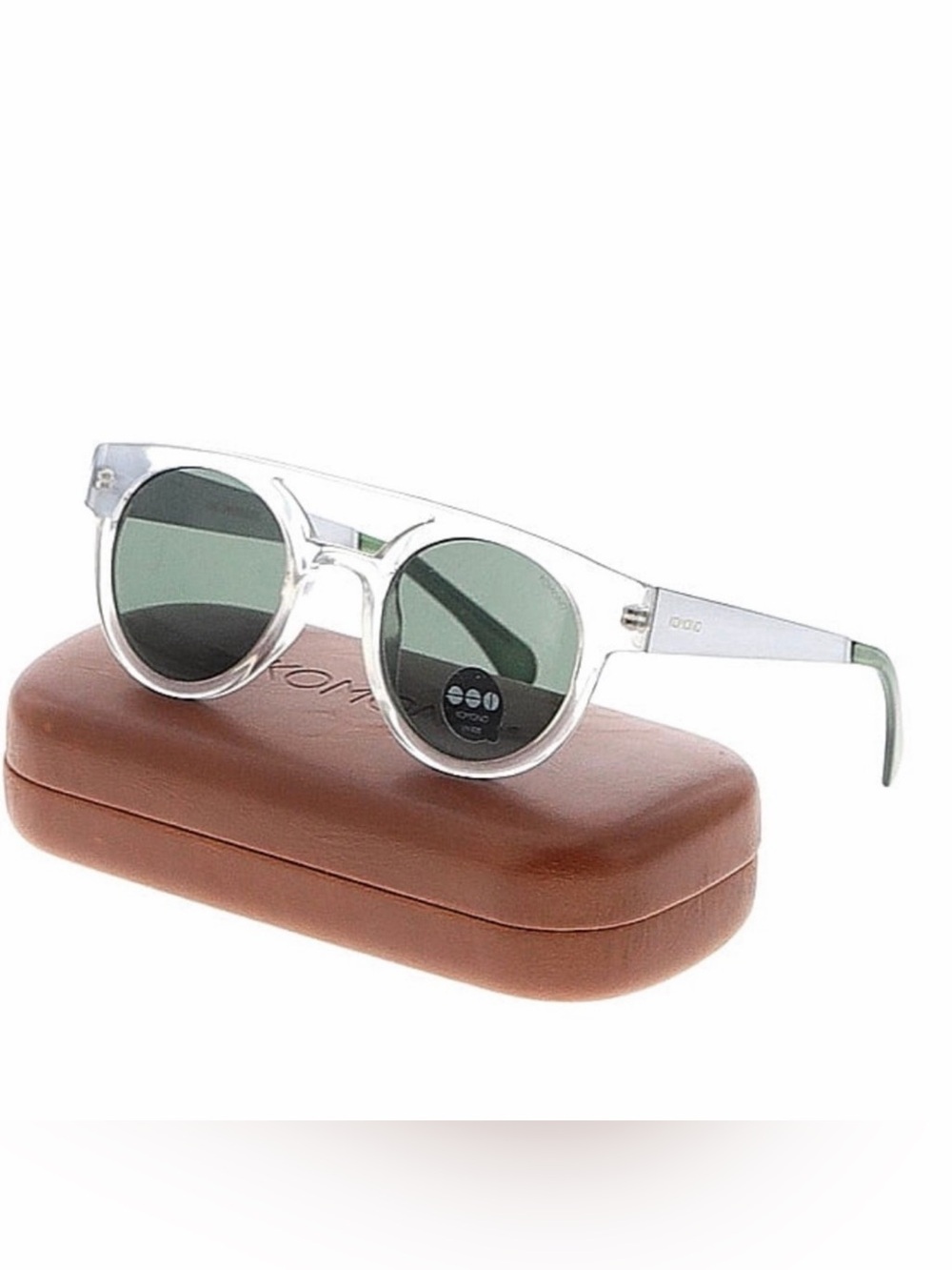 Komono Womens Sunglasses NEW Round Dreyfuss clear silver